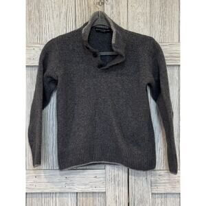 Daniele Blashi Mens Italian Wool Mock Neck Button Sweater Size M Made In Italy